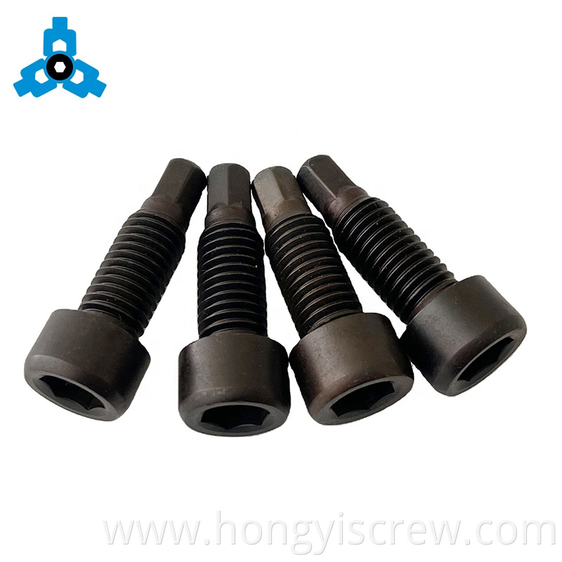 Black Hex Socket Head Carbon Steel Cap Screws Allen Key Bolts With Dog Point Black OEM Stock Support